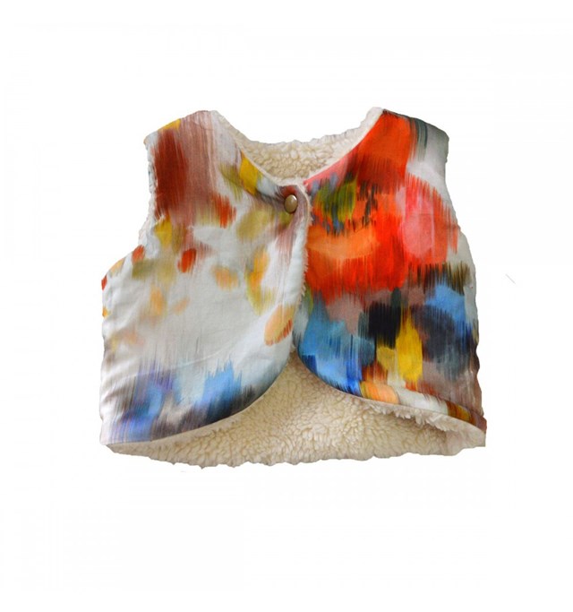 Gilet réversible et évolutif en coton bio - Berger doublure imprimée 9