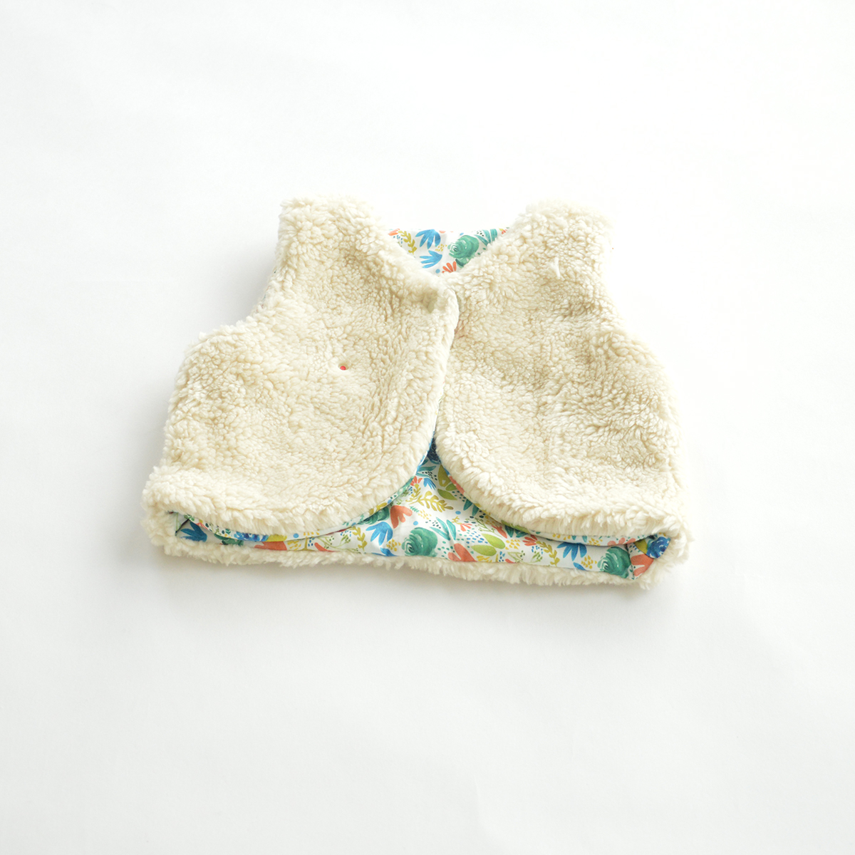 Gilet réversible et évolutif en coton bio - Berger doublure imprimée 16