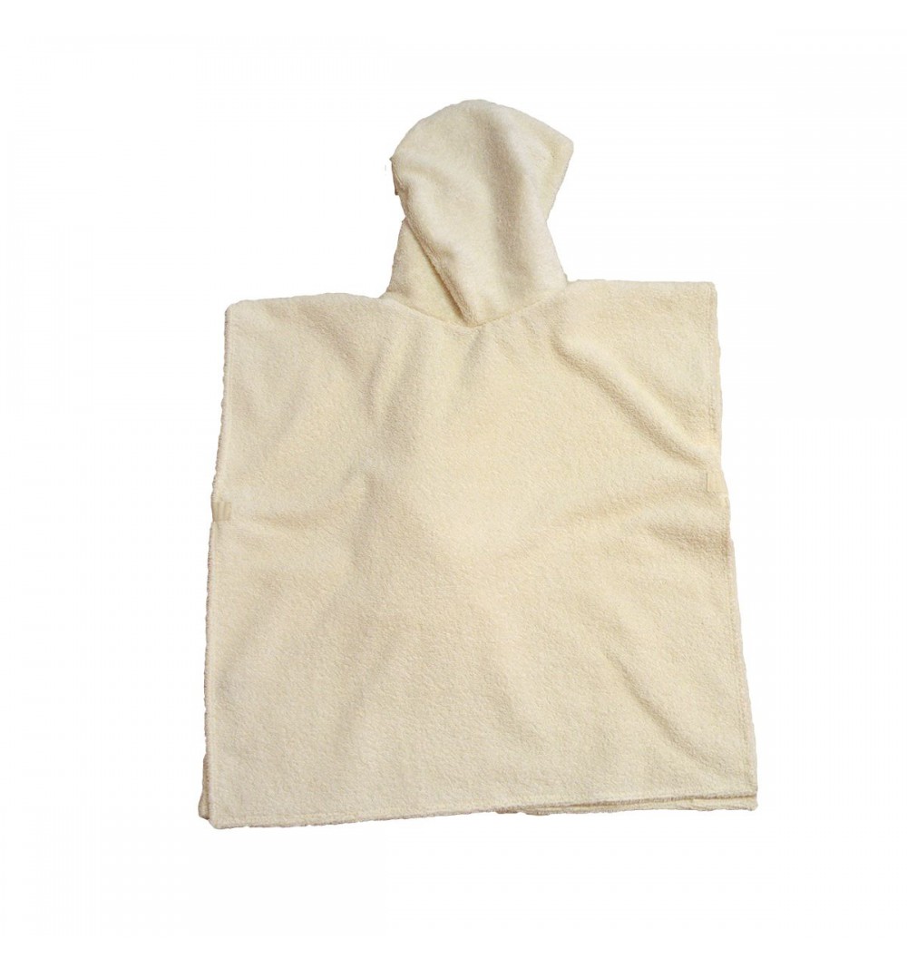 Poncho de bain et gant en coton bio - Rose fuschia (Goutte d'eau) 3