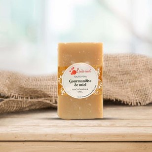 Savon solide biologique réparateur - 100g - Gourmandise de Miel