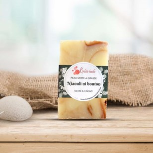 Savon solide anti-acné biologique - 100g - Ni Bouton Niaouli