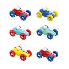 Mini Voiture De Course Vilac Rouge Et Bleu 4