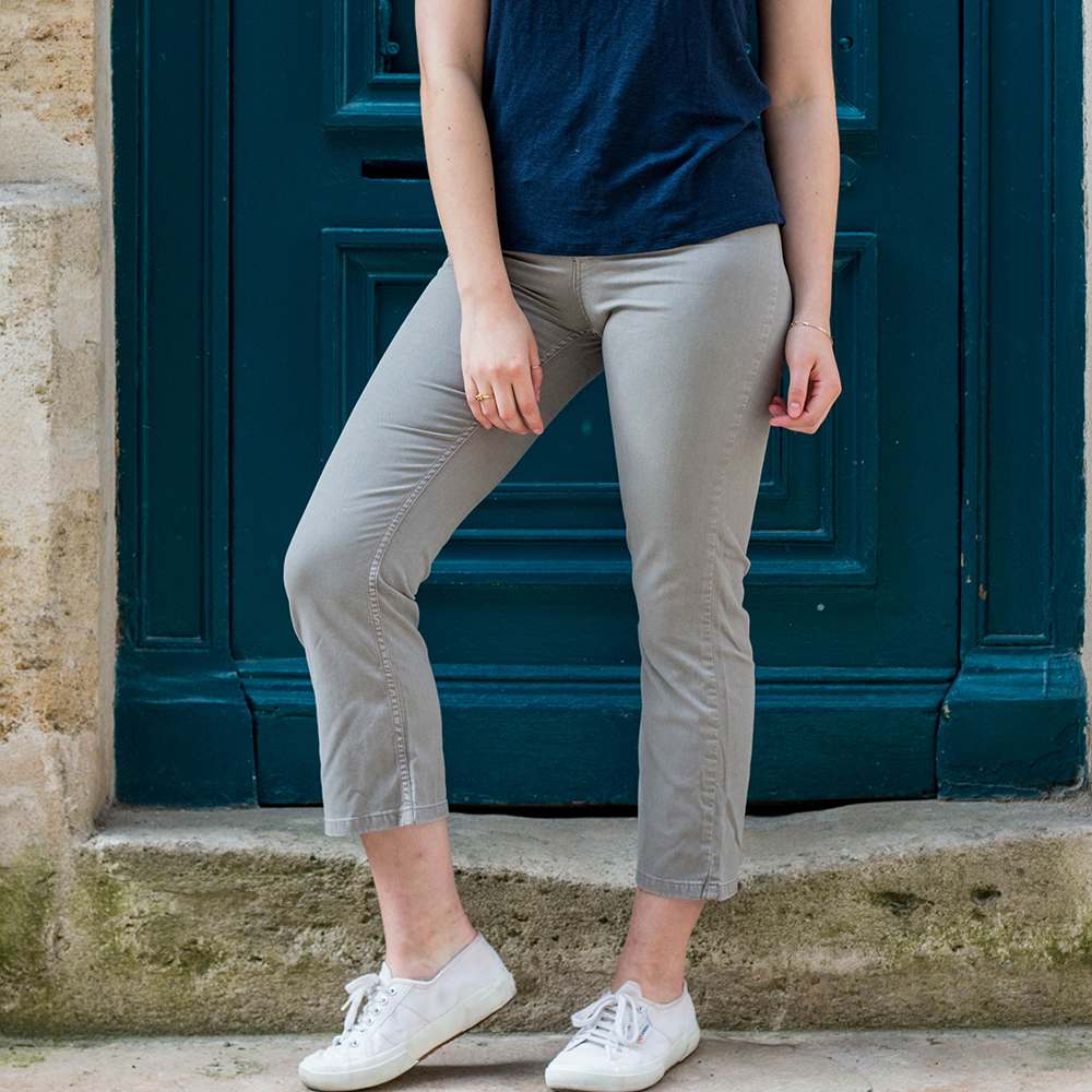 CHINO ÉTÉ ÉVASÉ ZANE 7/8 EN TENCEL ET COTON RÉCYCLÉ GRIS 6