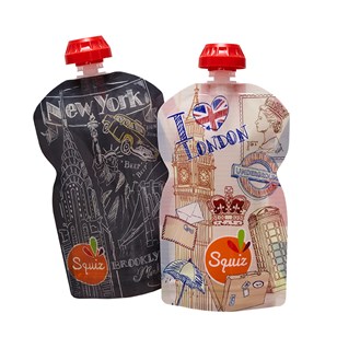 LOT DE 2 GOURDES RÉUTILISABLES 130ml - COLLECTION CITY