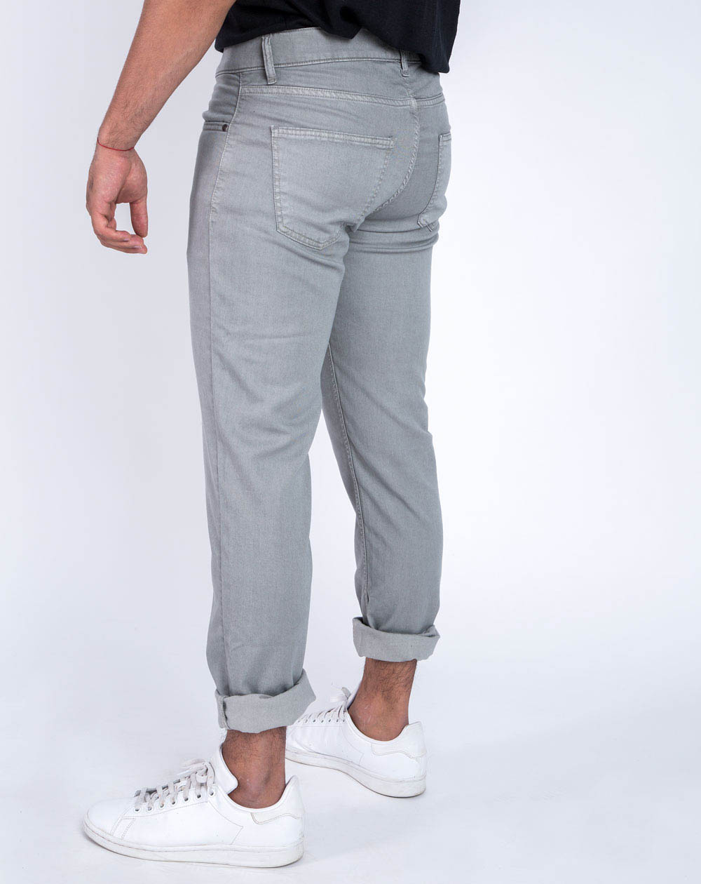PANTALON 5 POCHES ZANZIBAR DROIT, TENCEL COLORIS GRIS 2