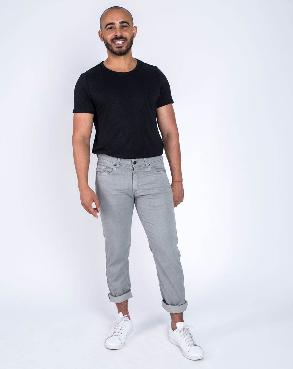 PANTALON 5 POCHES ZANZIBAR DROIT, TENCEL COLORIS GRIS 4
