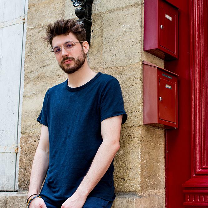 T-SHIRT ZUMOI 100% LIN COMPOSTABLE HOMME COLORIS MARINE 3