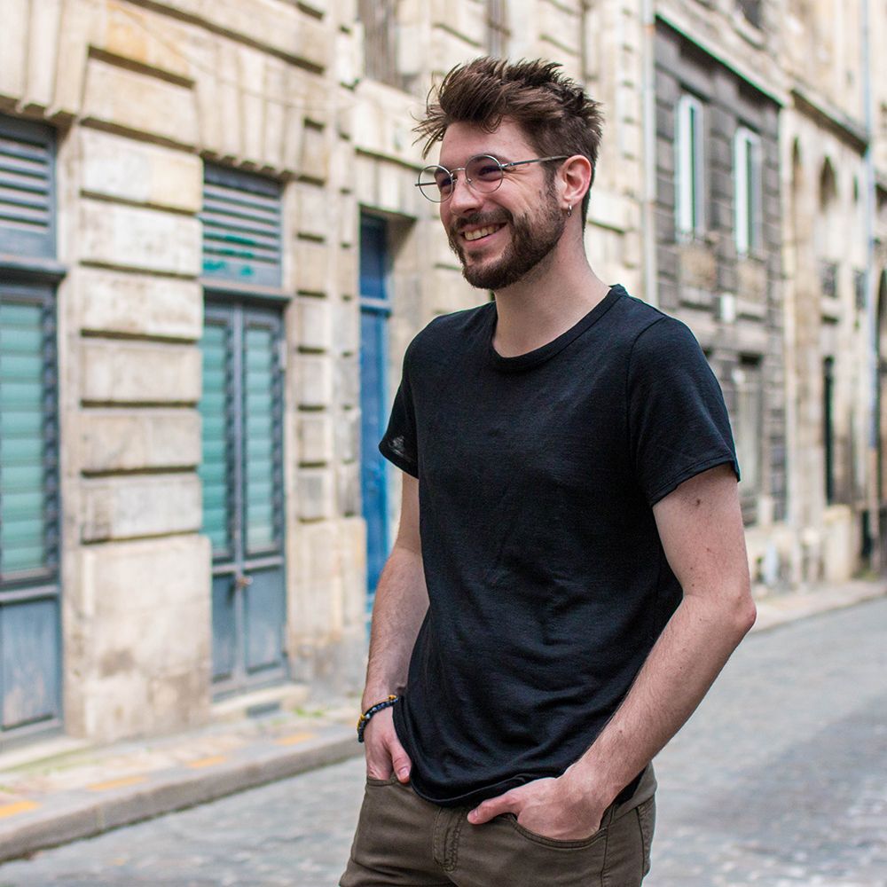 T-SHIRT ZUMOI 100% LIN HOMME BIODÉGRADABLE NOIR 3