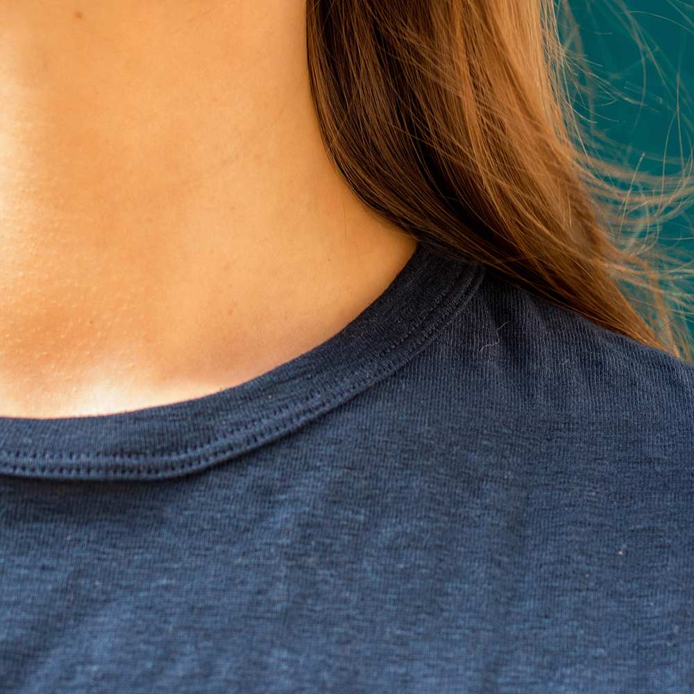 T-SHIRT ZUMOI 100% LIN ÉCOLOGIQUE UNI OFFWHITE FEMME 2