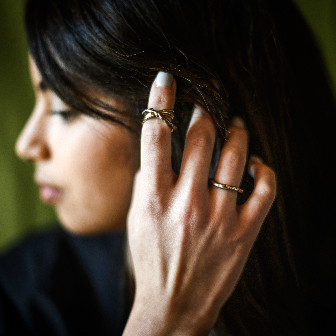 Anneau Zéphyr - Argent massif ou bronze doré  2