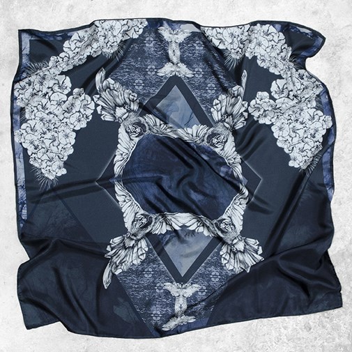 Foulard en soie Blackbird Totem