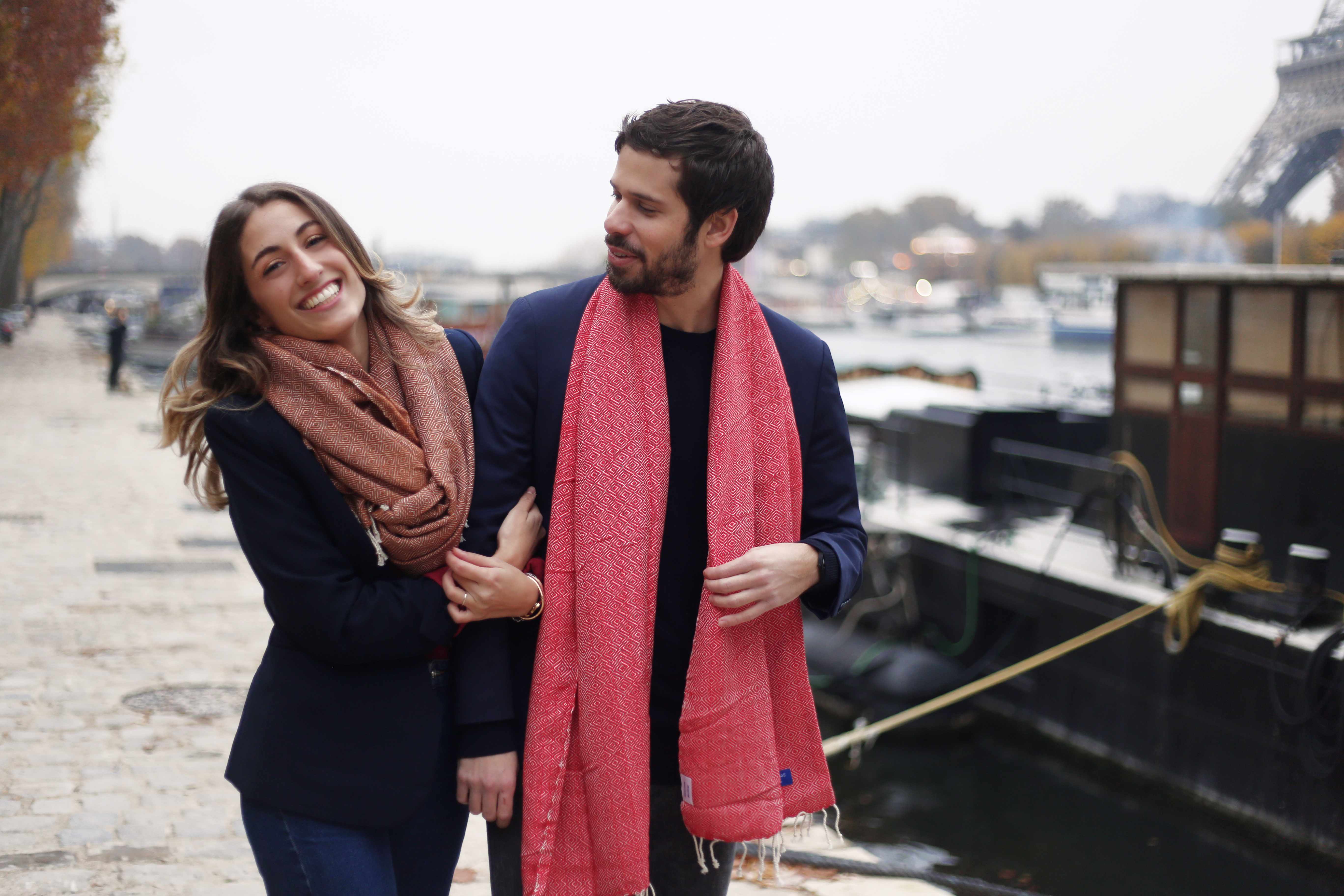 Le Grand Krama Chaud Beige Ocre  4