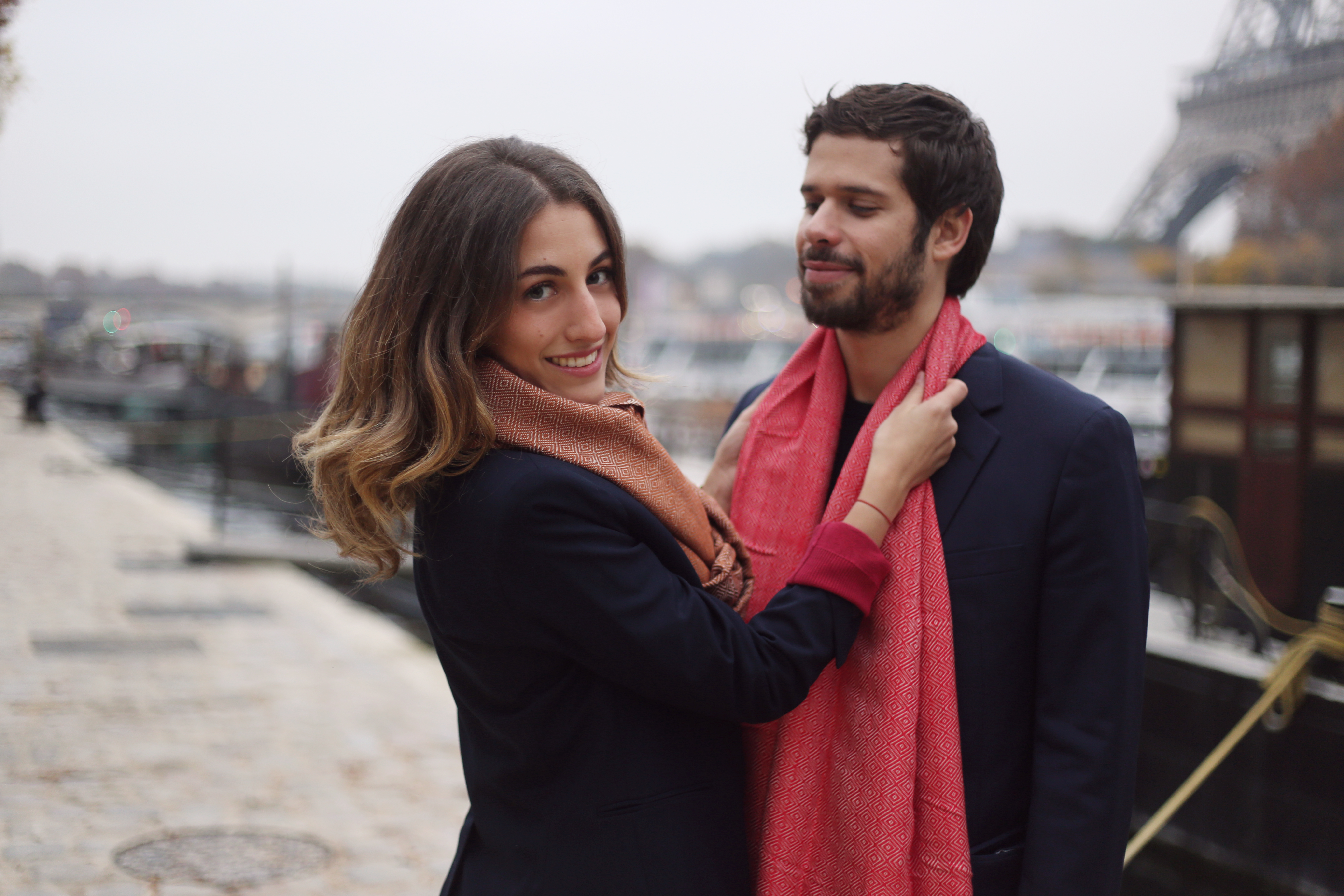 Le Grand Krama Chaud Beige Ocre  5