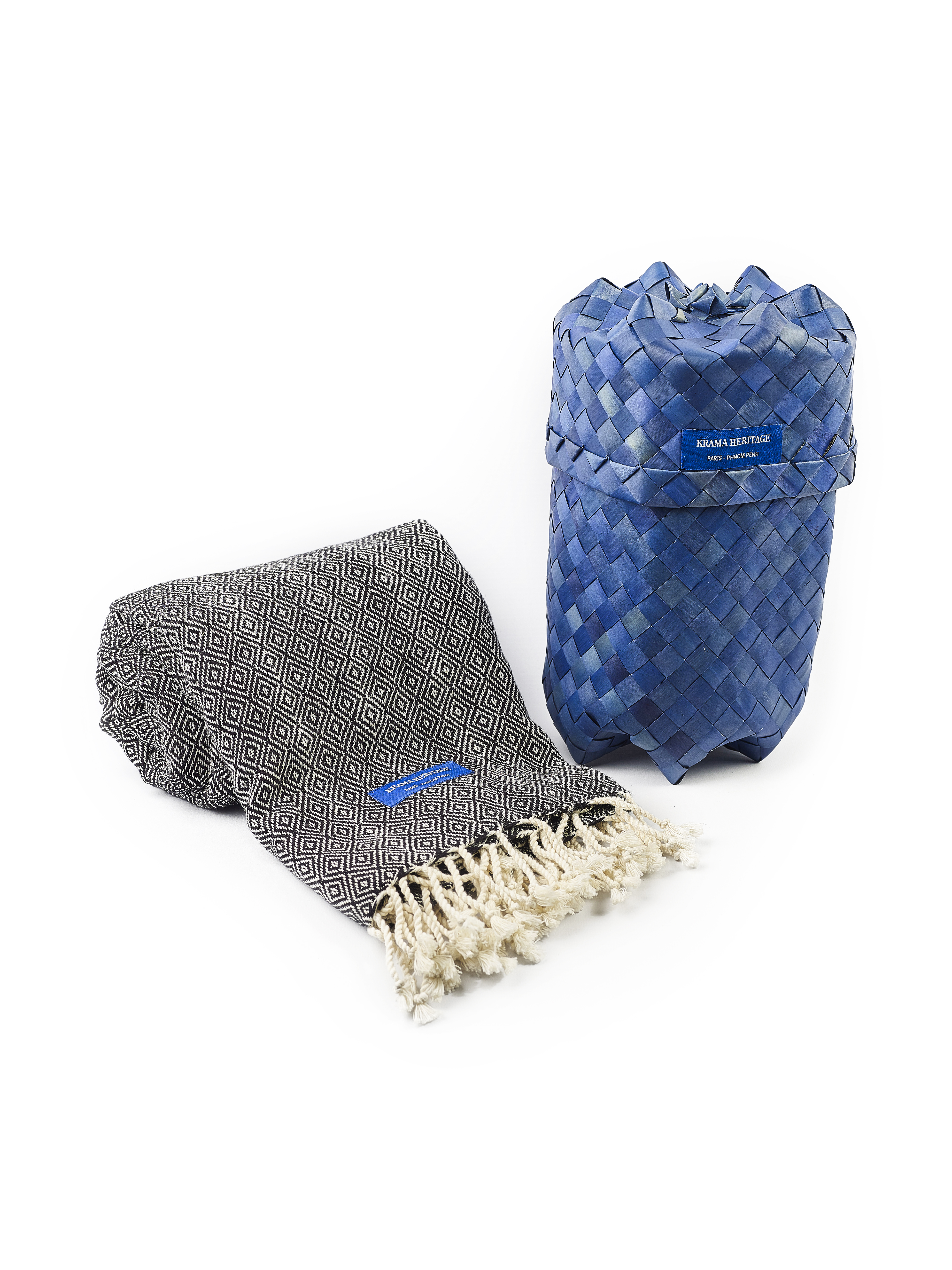 Le Très Grand Krama Chaud Noir Ebène (format Plaid) 2