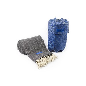 Le Très Grand Krama Chaud Noir Ebène (format Plaid)