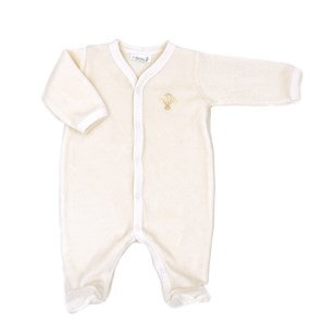 Pyjama (Dors Bien) velours en coton bio - Crème