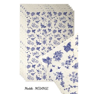 Lot de 5 feuilles de papier cadeau ensemencé 🌼🌺- Plusieurs motifs