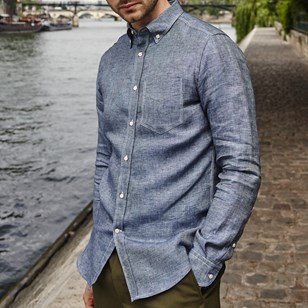 Chemise Denim lin - LINO VENTURA - Homme