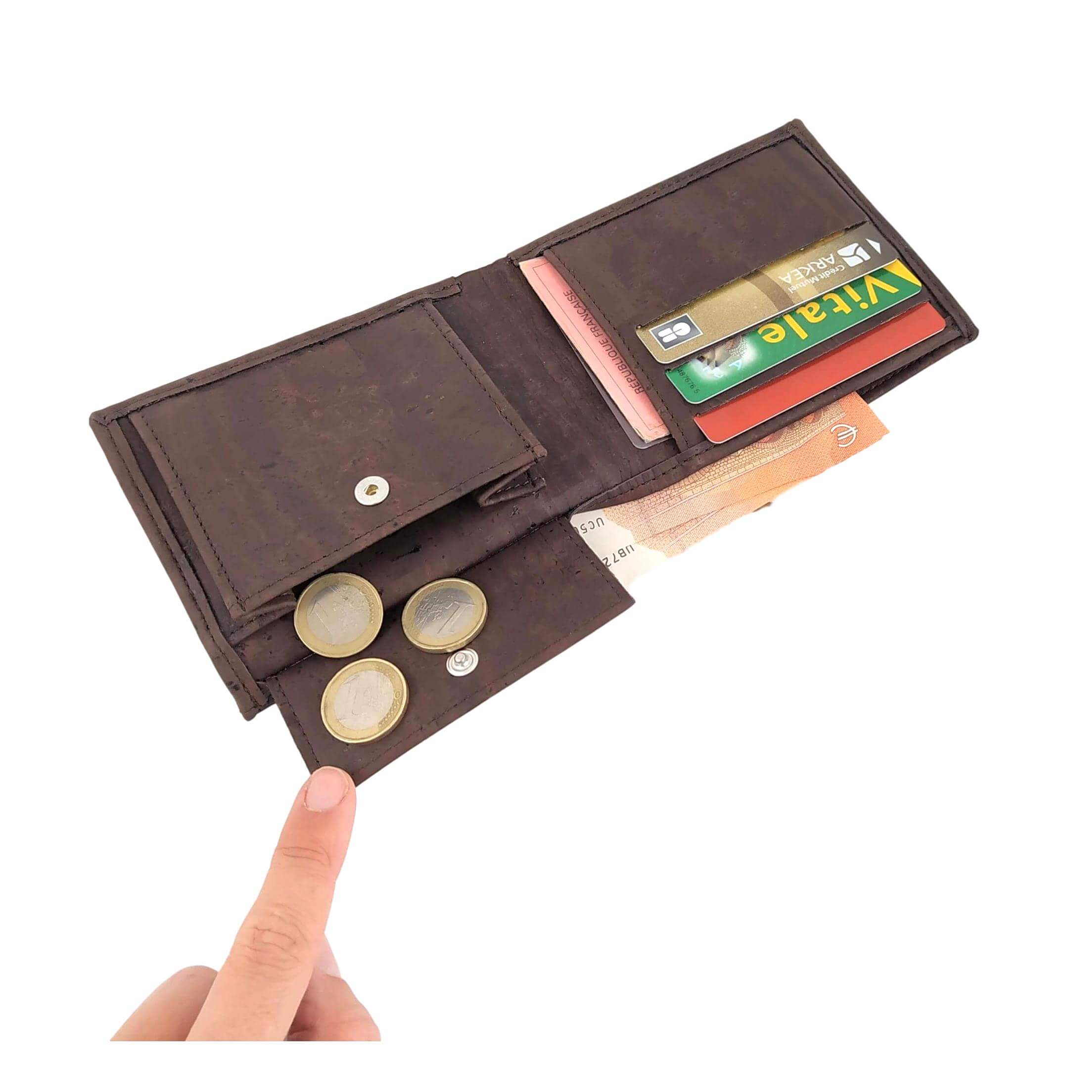 Portefeuille homme en liège Jules noir 3