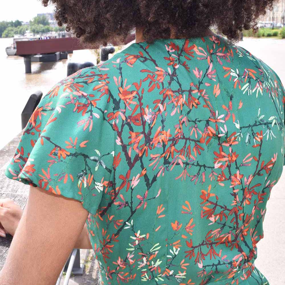 ROBE ZURAS IMPRIME KIMONO À MANCHES PAPILLON IMPRIMÉ 3