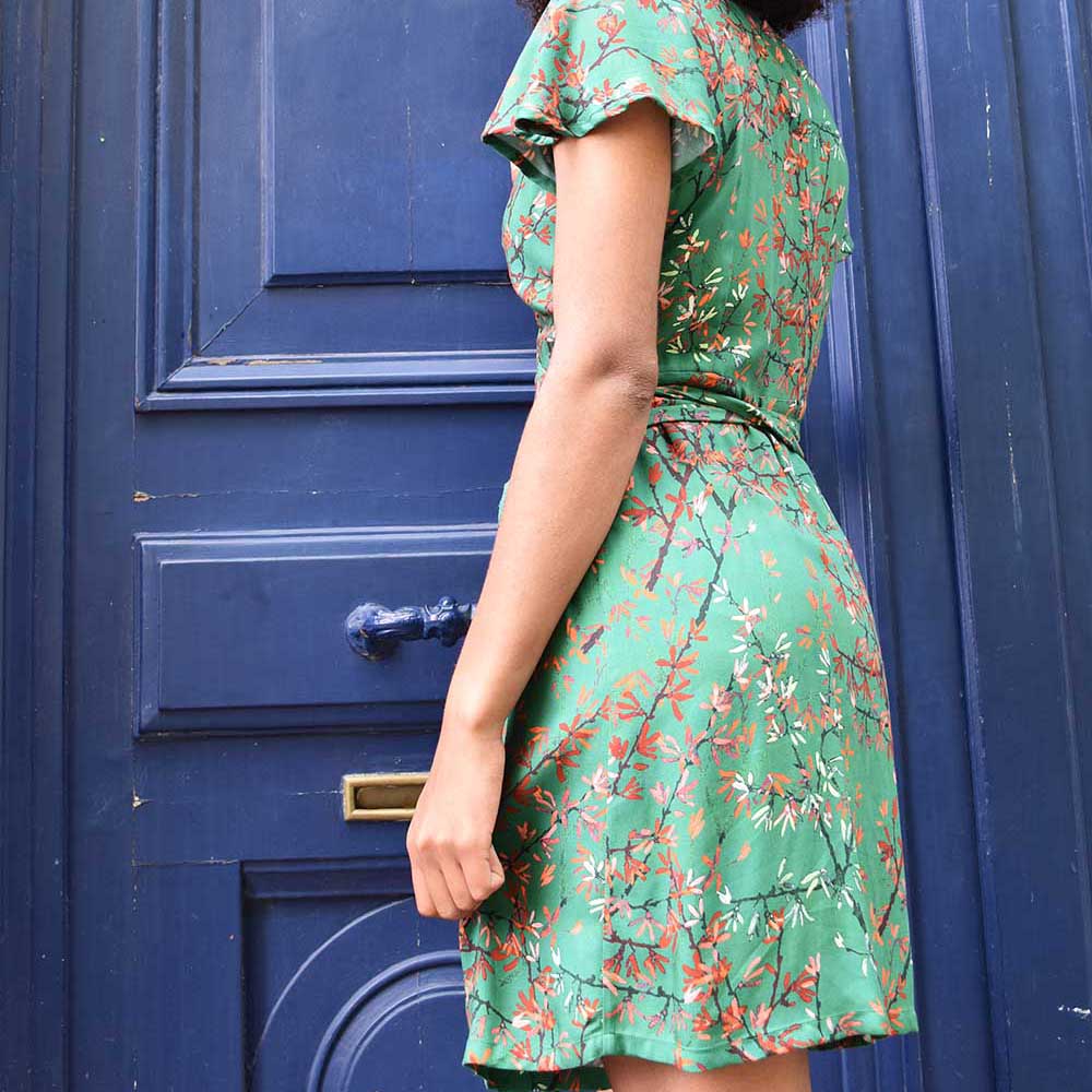 ROBE ZURAS IMPRIME KIMONO À MANCHES PAPILLON IMPRIMÉ 4