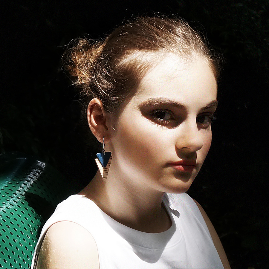 Boucle en bois et cuir MARINIERE Rose 2