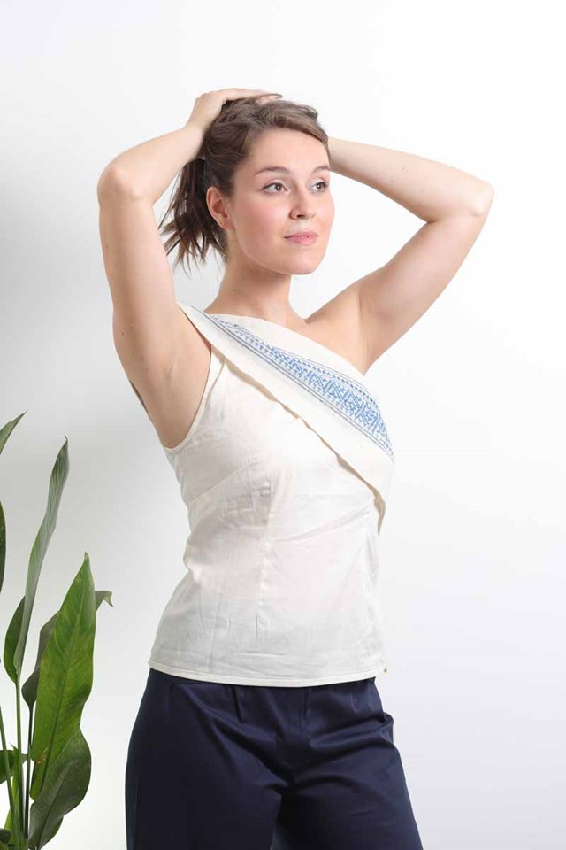 Top Tai Muang  Coton Bio - Blanc 4