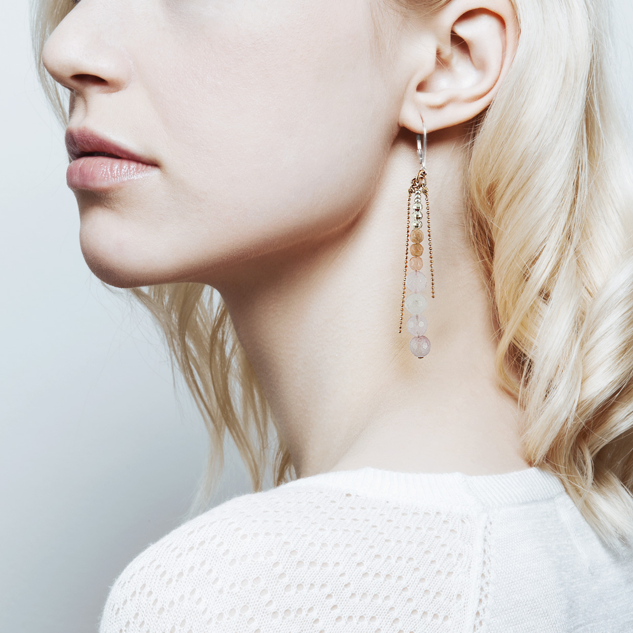 Pendantes pierres fines BOHEME Rose 3