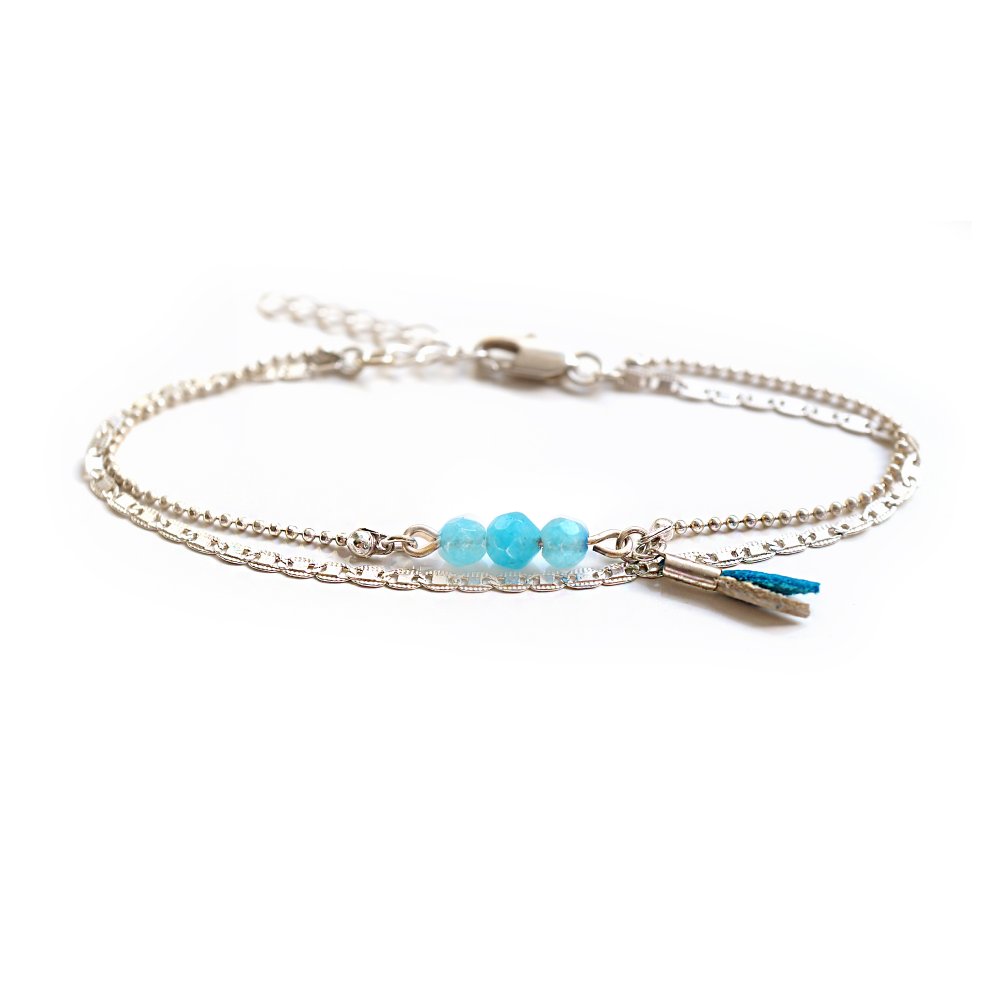 Bracelet BOHEME pierres fines Turquoise 2