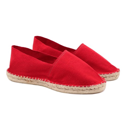 Espadrilles toile coton rouge