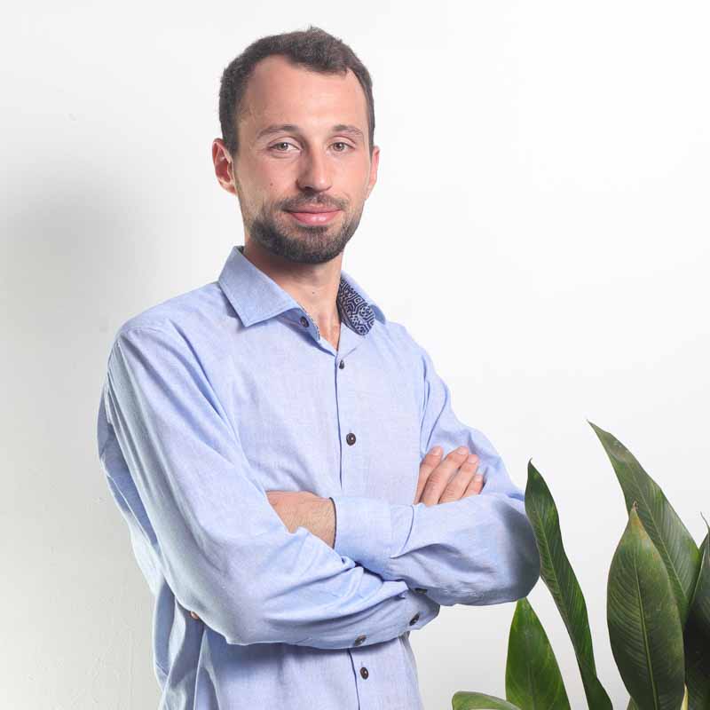 chemise homme Khmu équitable en coton et lin up-cyclé