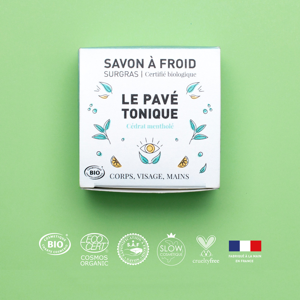 Le Pavé Tonique | Savon à froid surgras certifié BIO 2