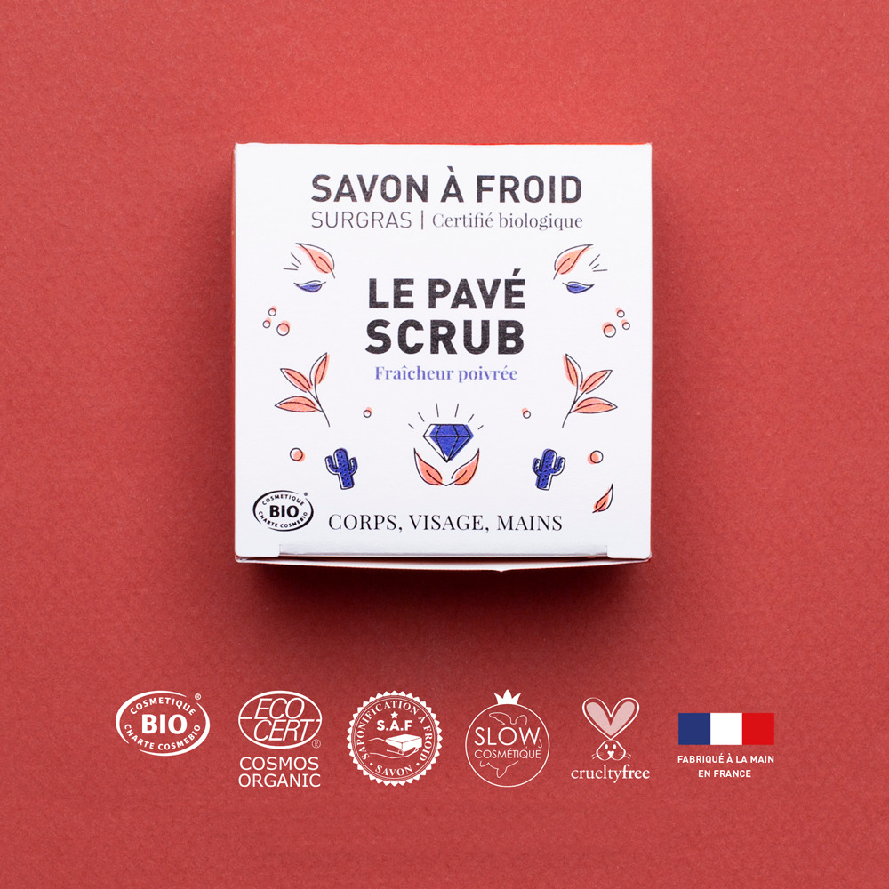 Le Pavé Scrub | Savon à froid surgras certifié BIO 2