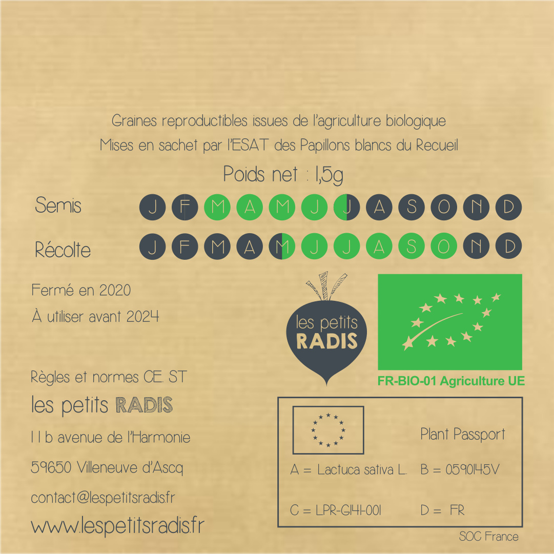 Mini-kit de semis - Graines de mesclun BIO - Augustin le mesclun 5