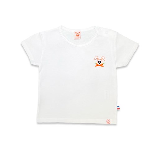 Tshirt en Coton Bio Hotot Blanc 6 mois - 4 ans