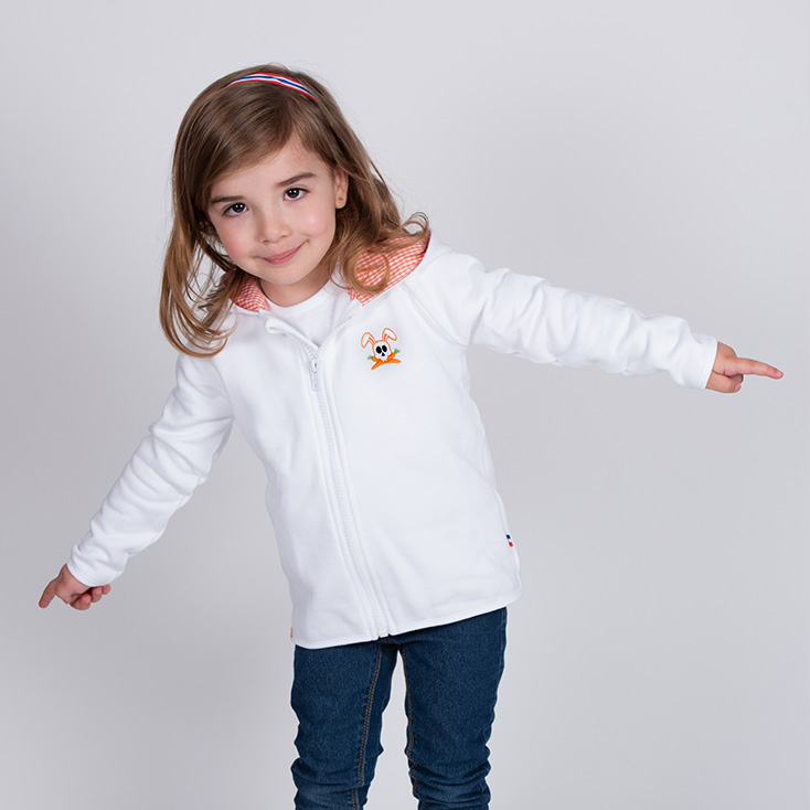 Sweat enfants en coton bio Rhoen by Papate porté