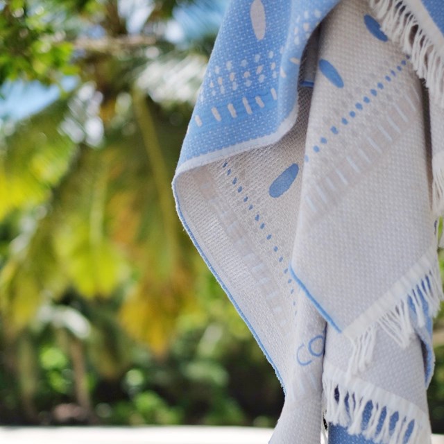 Drap de plage  à partir de coton recyclé et biologique - CÉLESTINE 3