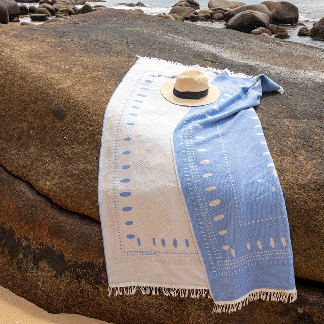 Drap de plage  à partir de coton recyclé et biologique - CÉLESTINE 10