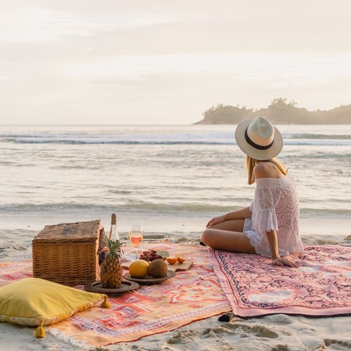 Drap de plage  à partir de coton recyclé et biologique - SAPHIR