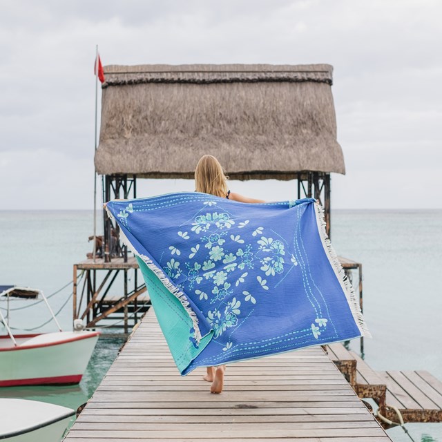 Drap de plage à partir de coton recyclé et biologique - ETERNITY 2