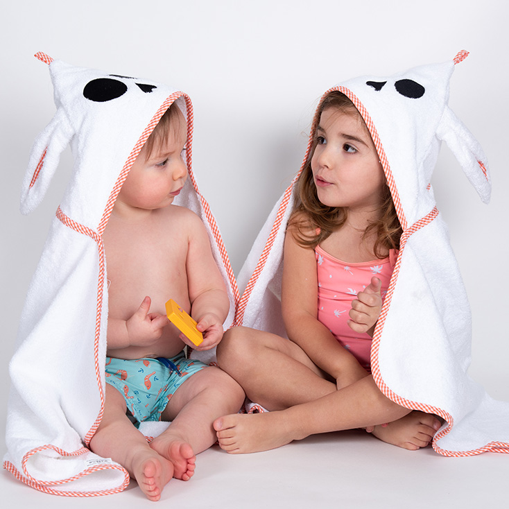 cape de bain enfants en coton bio by Papate