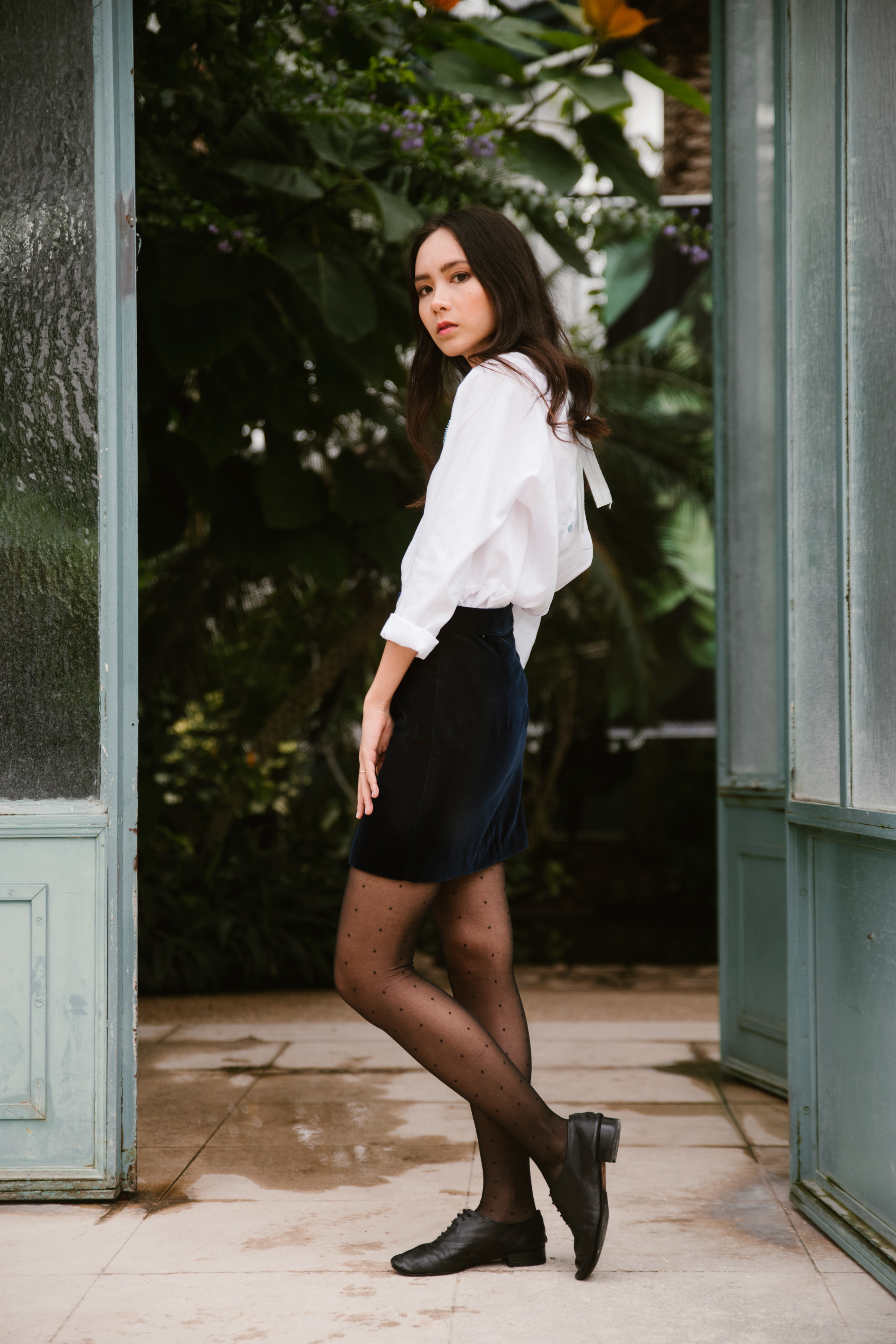 ARTY - Jupe velours bleu 4