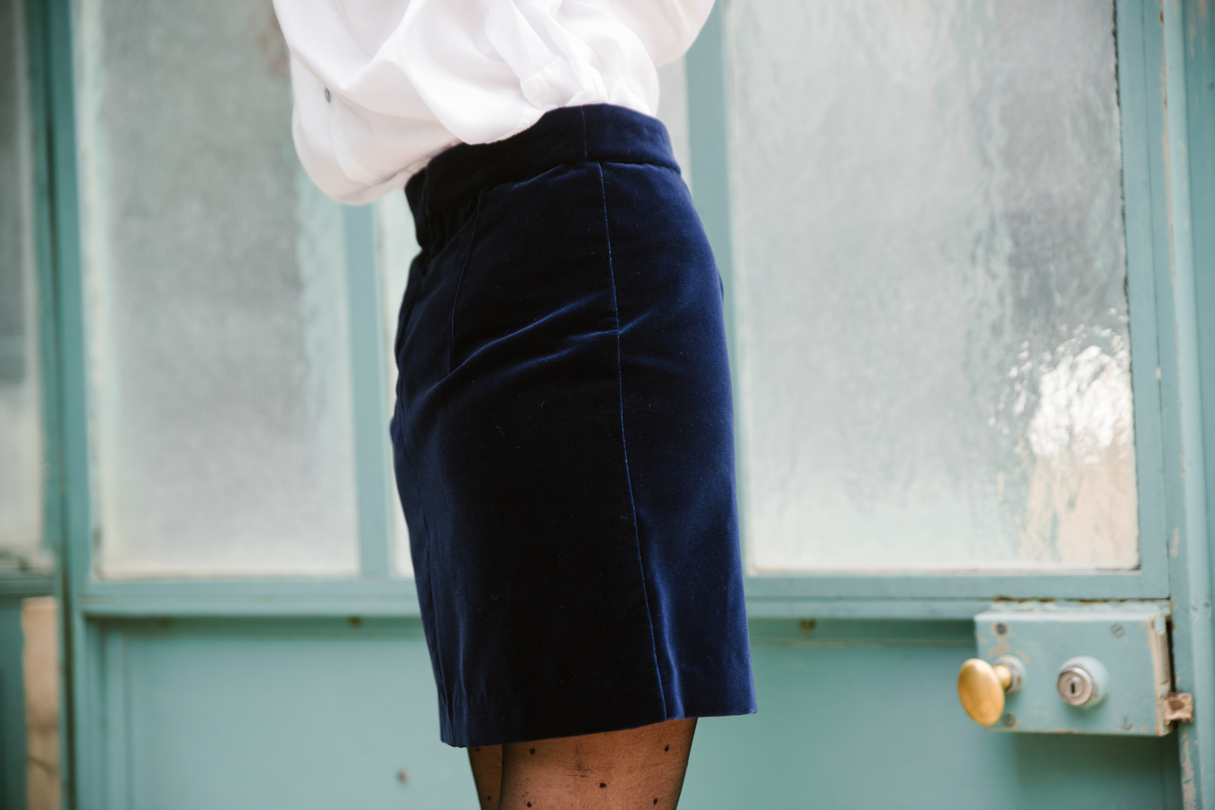 ARTY - Jupe velours bleu 3