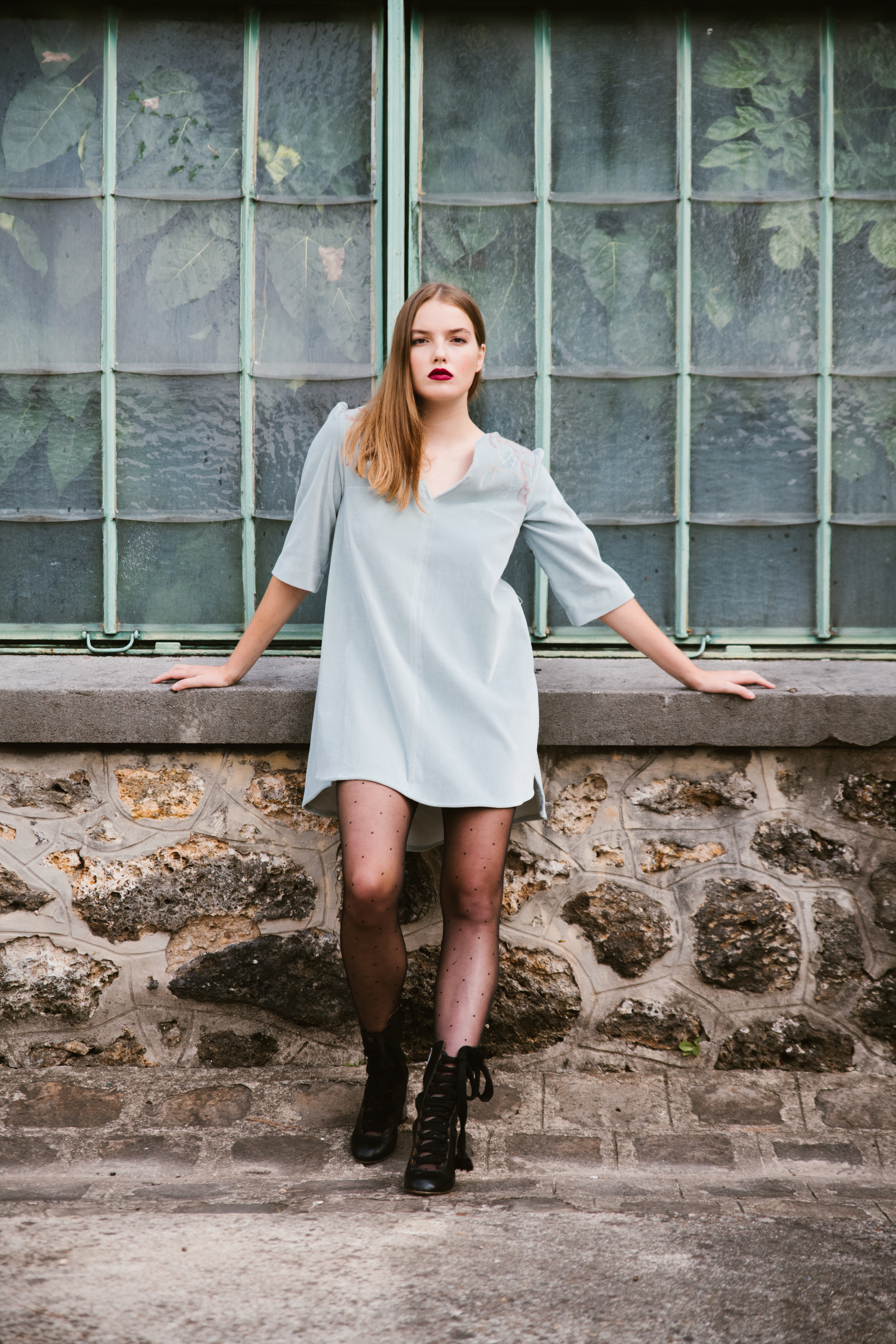 ALBA - Robe courte en velours 4