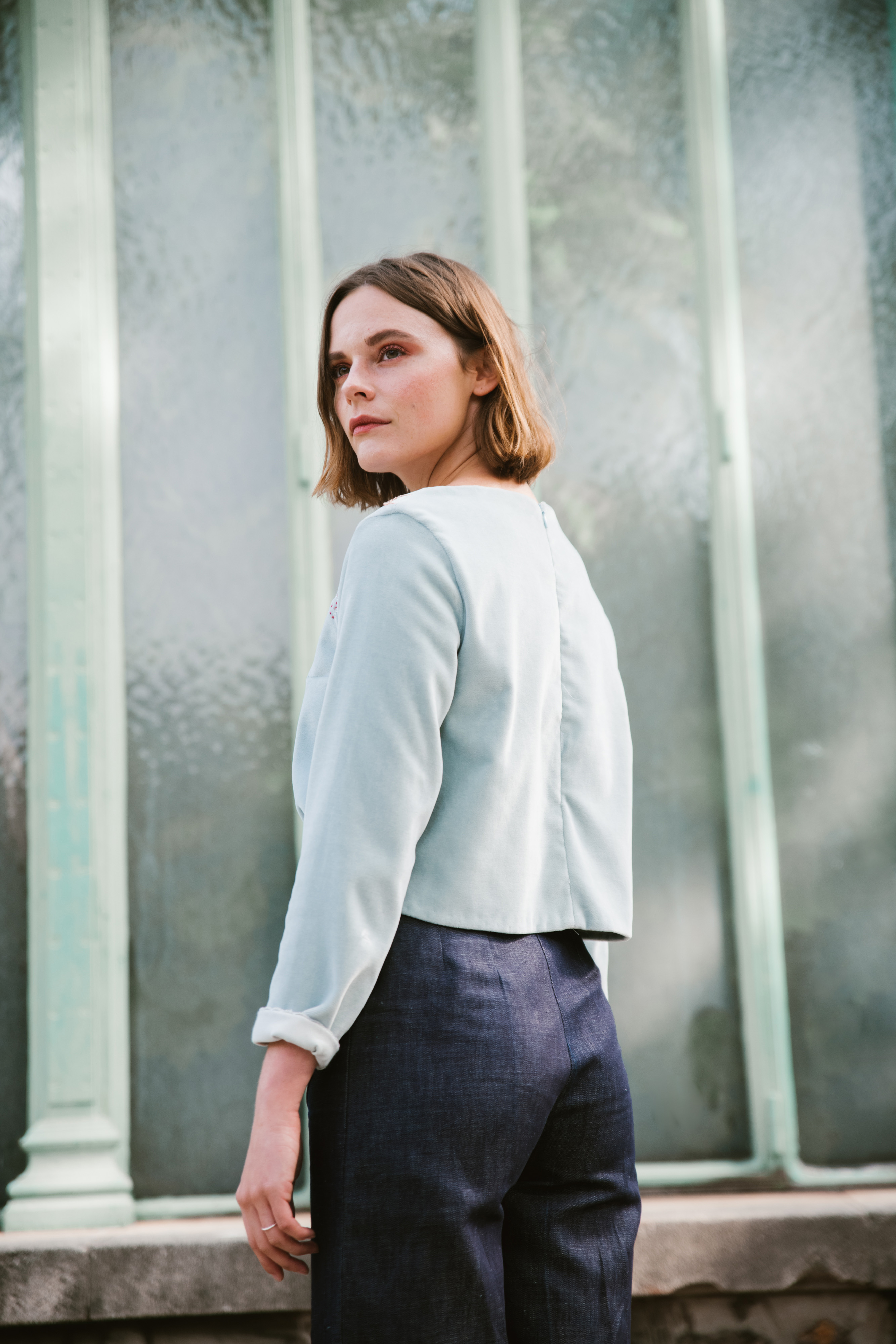 ALANA - Top brodé velours 3