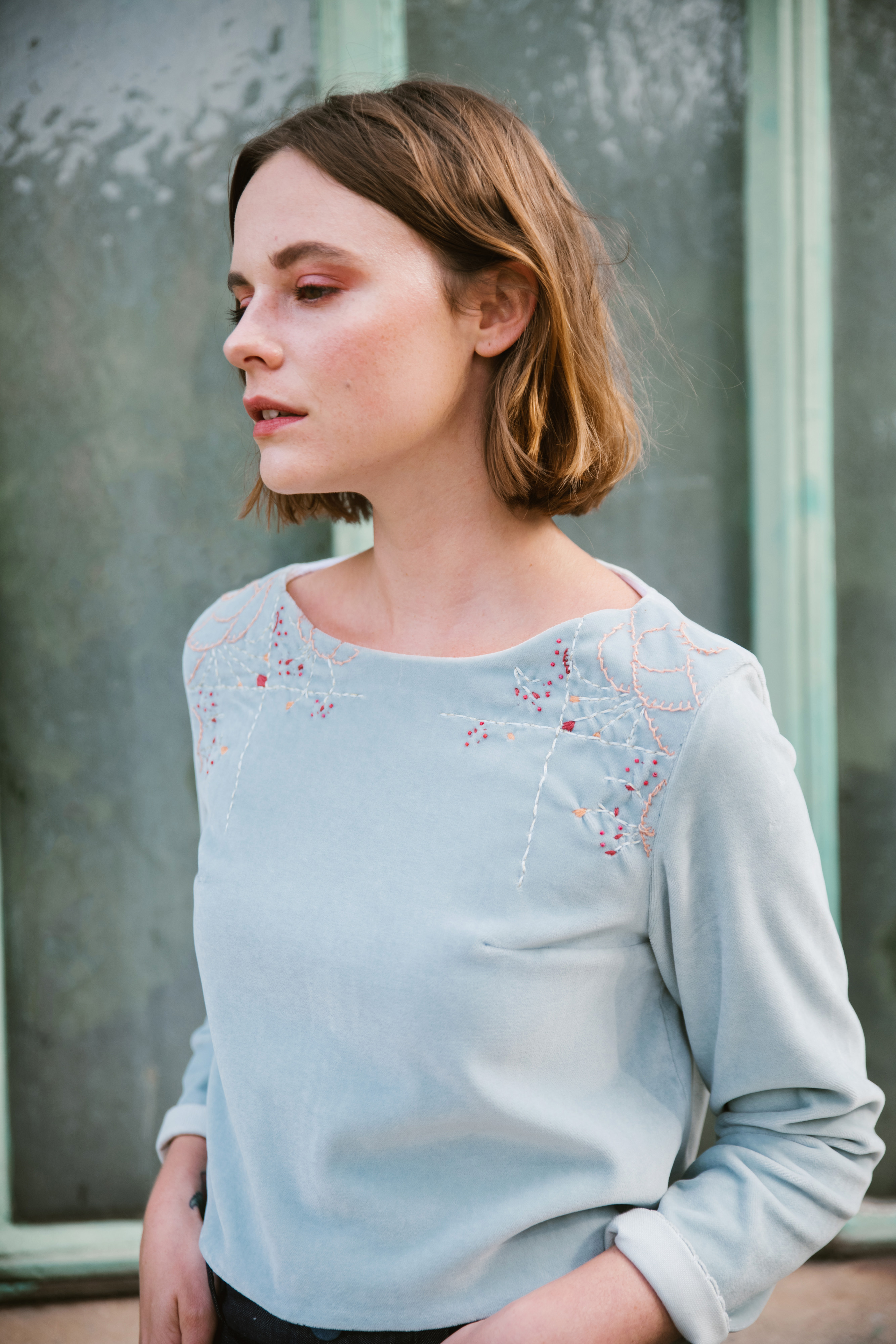 ALANA - Top brodé velours 5