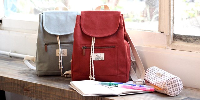 Mini sac à dos MINI ELIOT, vert sauge, coton bio 3