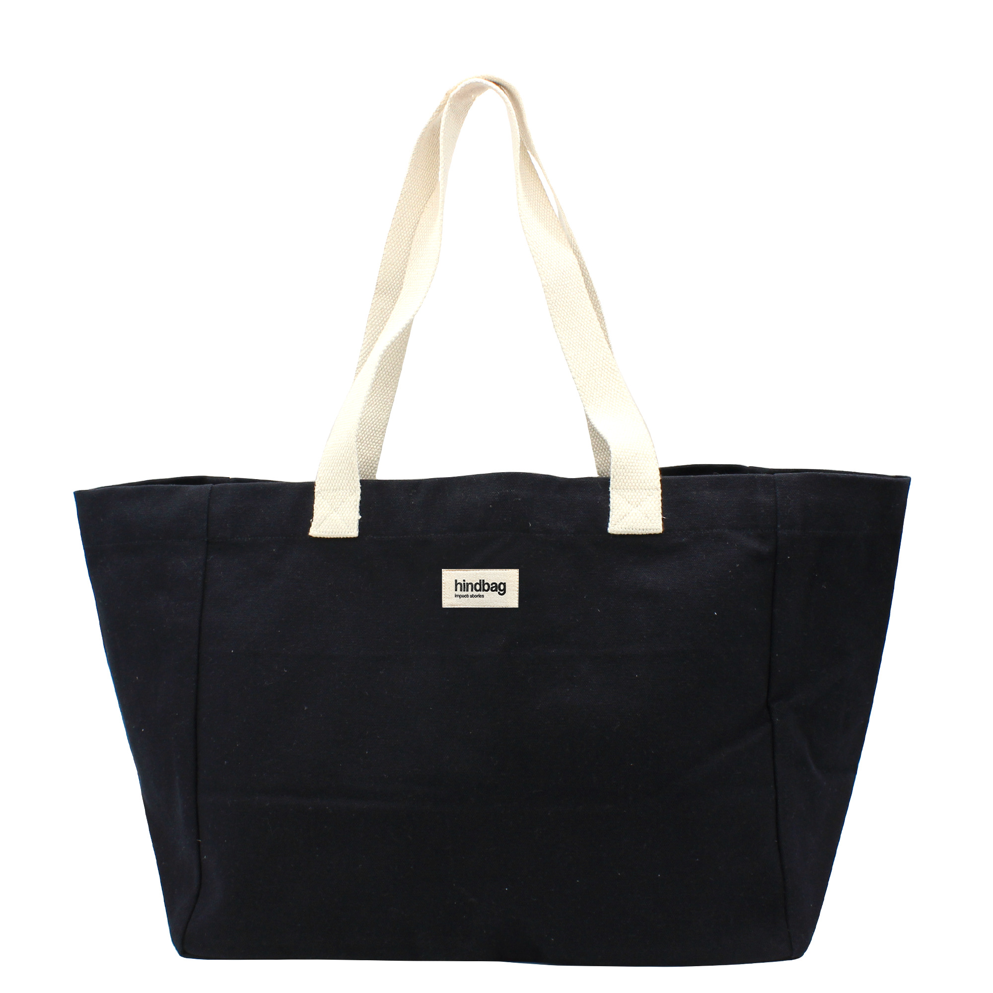 Sac cabas CLAUDE, noir, coton bio 2