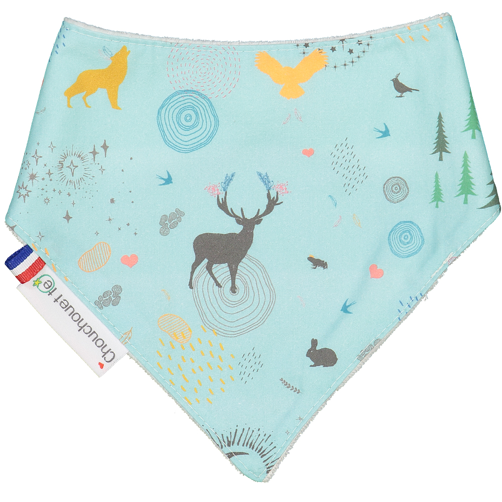 Bavoir bandana - Lior Bleu 2