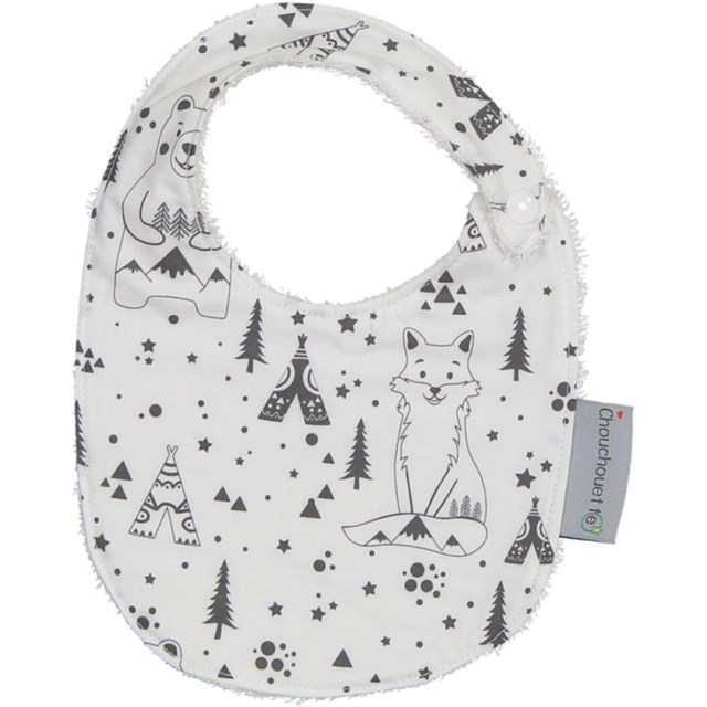 bavoir-pressions-fox-bear-noir-blanc